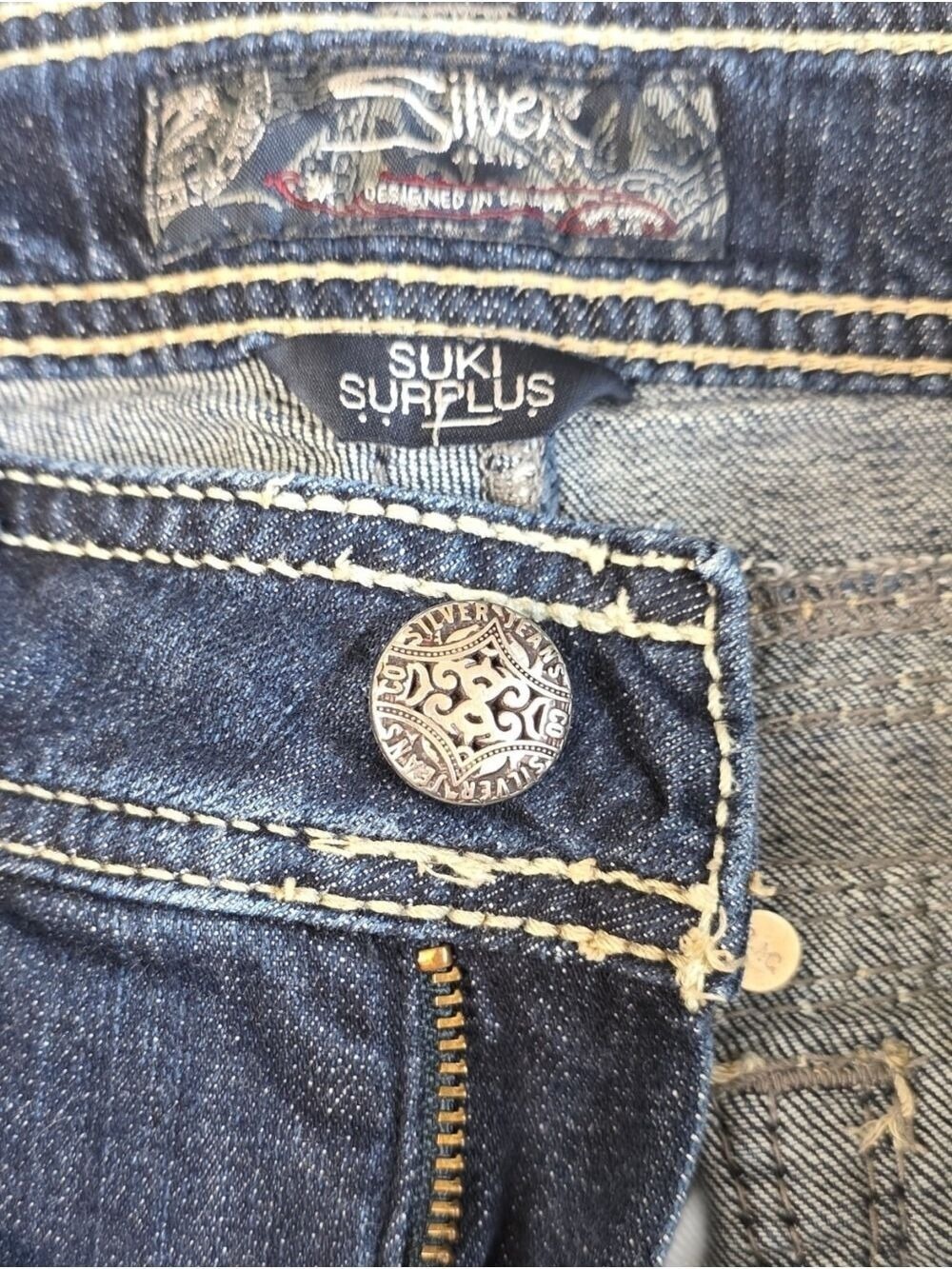 Silver Jeans Suki Surplus Bootcut Jeans W28  Y2K Western Dark Wash - Picture 8 of 10
